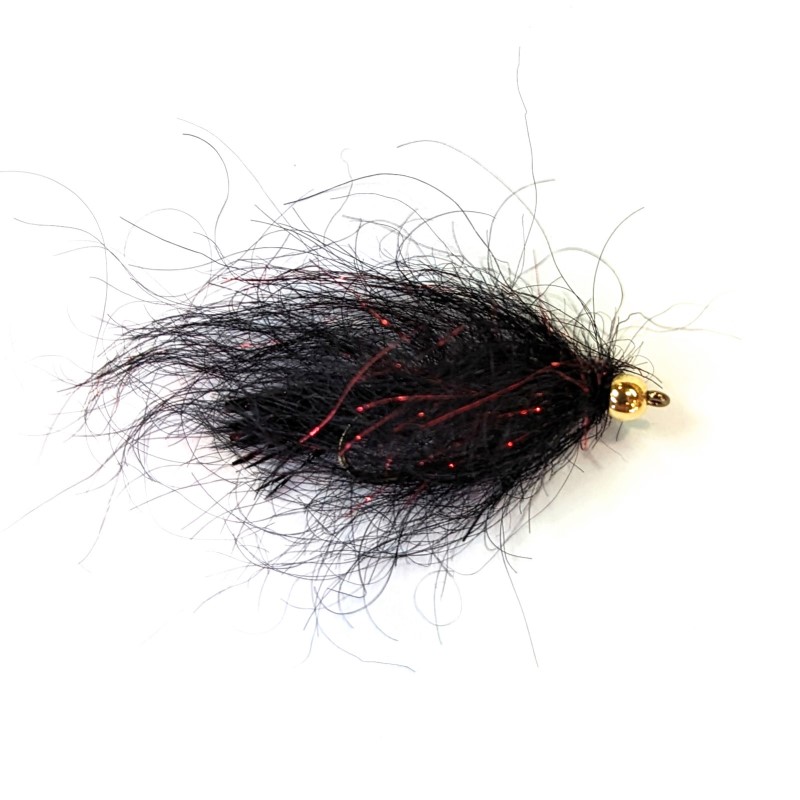 Chartreuse Bead Micro Leech – Black – Little Fort Fly and Tackle