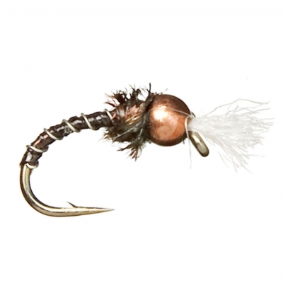 Frostbite Chironomid – Black w/Copper Bead – Little Fort Fly and