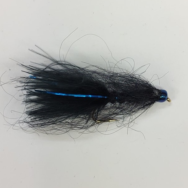 Mohair Micro Leech – Black / Blue Bead – Little Fort Fly and Tackle