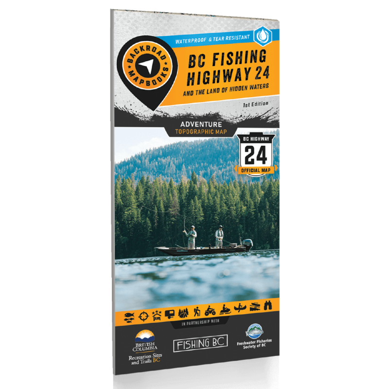 BC Fishing Highway 24 – Waterproof Recreation Map – Little Fort