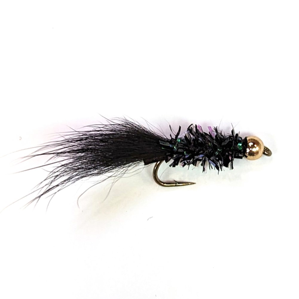 Gold Bead Micro Leech – Black – Little Fort Fly and Tackle